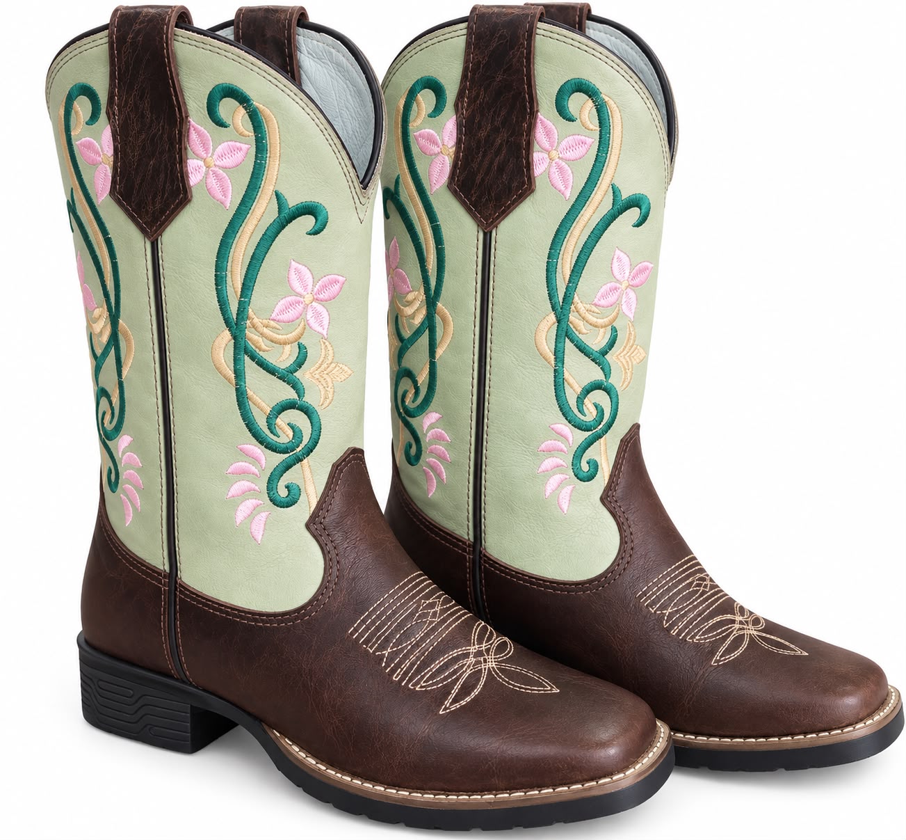 BOTA FLORIDA VERDE B/QUADRADO FEM D`LUKA