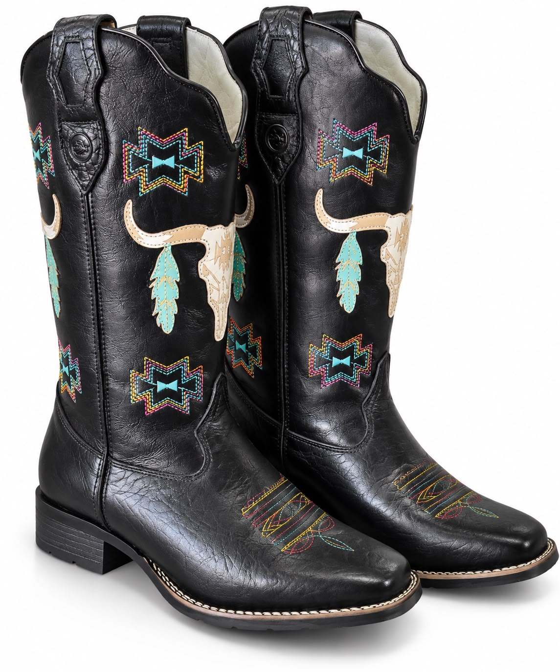 BOTA PRETA B/QUADRADO REF 58220 FEM CAPELLI
